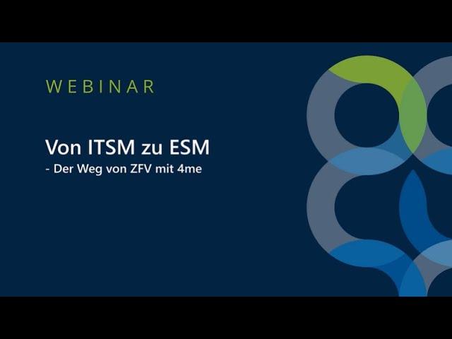 4me Webinar Von ITSM zu ESM (German)