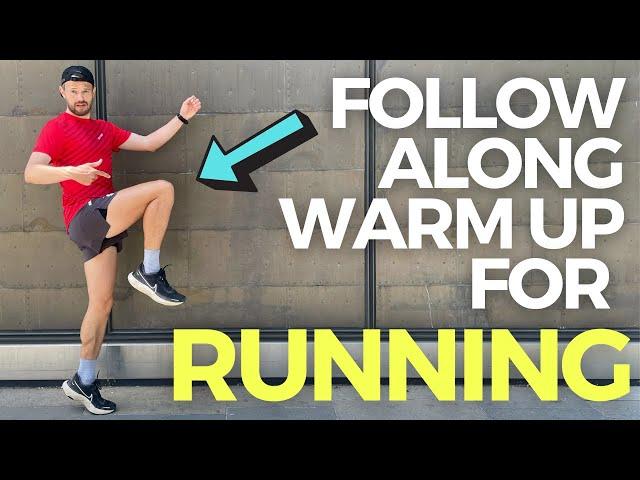 FOLLOW ALONG RUNNING WARM UP ROUTINE. QUICK & EASY WAY TO RUN BETTER!