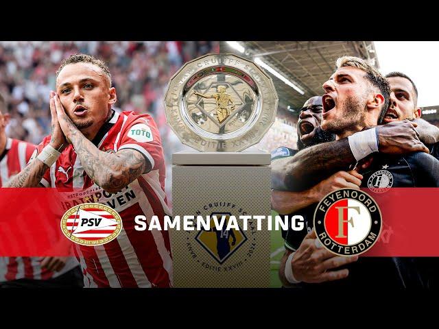  KRANKZINNIG DUEL: ACHT GOALS bij PSV - FEYENOORD!  | Samenvatting Johan Cruijff Schaal 2024 