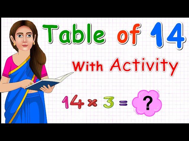 Learn Multiplication Table of Fourteen 14 x 1 = 14 - 14 Times | Elearnig studio