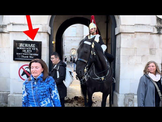 Finally King's Guard Dealt with "Rules Don't Apply to me, I can do what I want Rude Tourists"