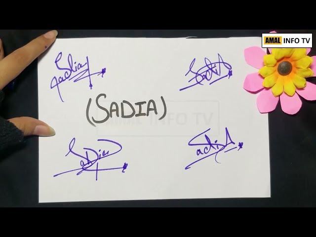 Sadia Name Signature - Handwritten Signature Style for Sadia Name