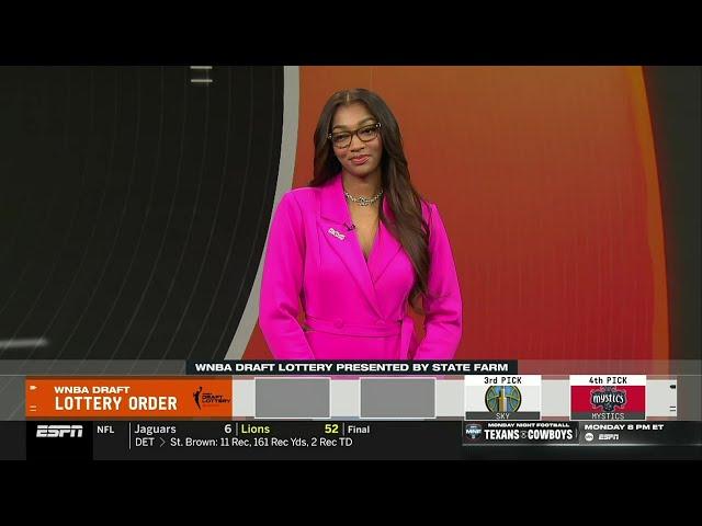 2025 WNBA Draft Lottery Revealed feat. Angel Reese, Rickea Jackson, Maddy Siegrist, Aaliyah Edwards