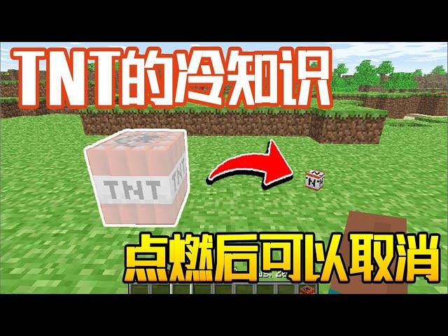 Minecraft：我的世界冷知识：TNT点燃后也可以取消收回！