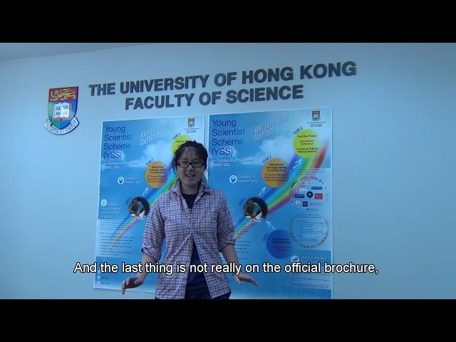 HKU Science student Anna Tse sharing her undergraduate research experience