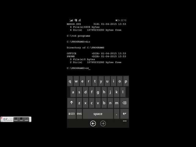 Hands on with MS DOS Mobile