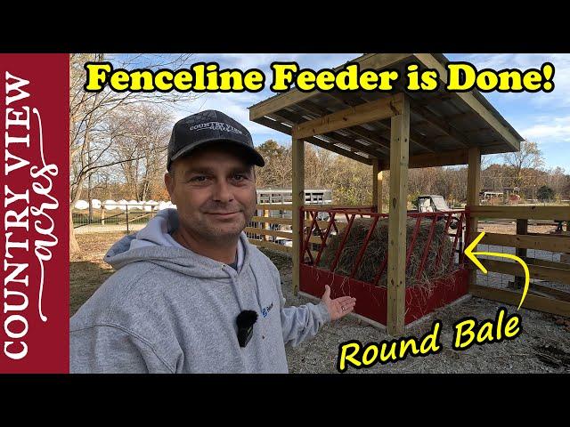 Finishing up the Fenceline Hay Feeder.   Sorting the Sheep for Breeding Season.