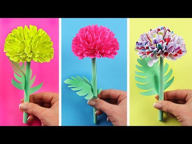 DIY FLUFFY PAPER FLOWER