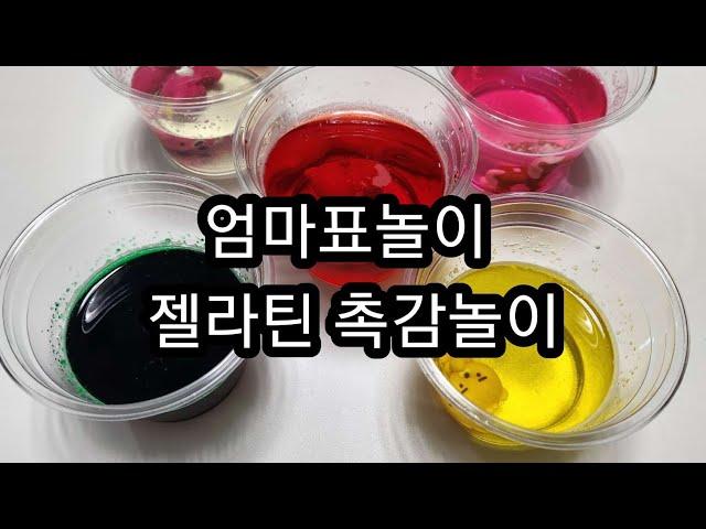 엄마표놀이 젤라틴촉감놀이 집콕놀이 방콕놀이 주말에뭐하지 대구서구맘앤파파