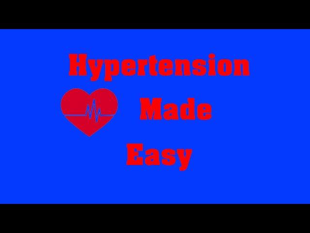 Hypertension or High Blood Pressure made easy to understand in 1 minute!