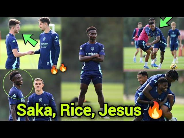 INSIDE TRAINING | Saka, Jesus, Rice all eyes on Aston villa | Fully fit Squad Gearing up for Villa