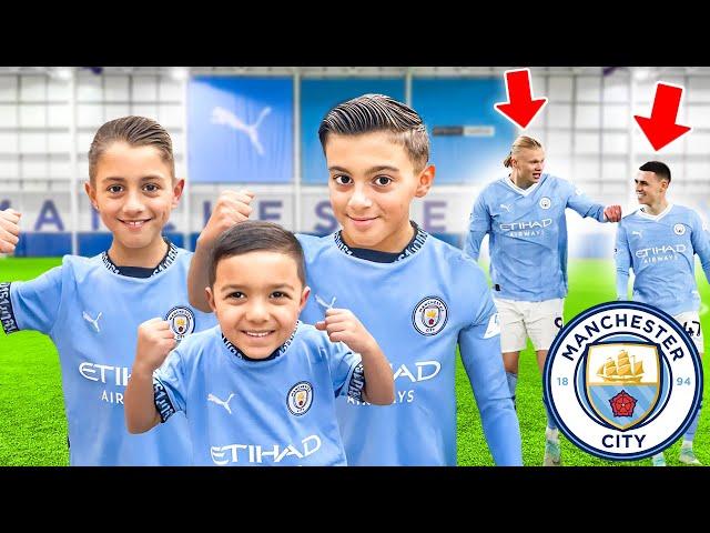 VOETBAL CHALLENGES DOEN BIJ MANCHESTER CITY! | LAKAP JUNIOR