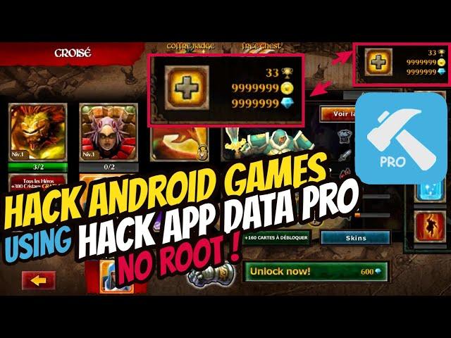 Hack android games using (HACK APP DATA PRO) No root