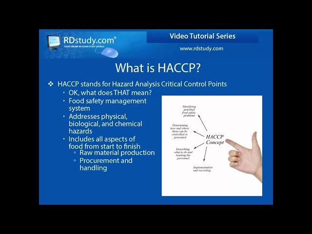 HACCP - An introduction to Hazard Analysis Critical Control Points