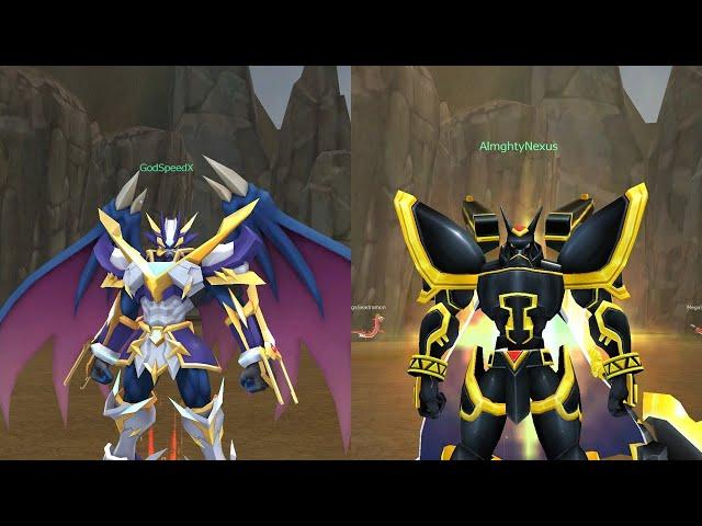 Alphamon Ouryuken (X-Antibody) vs. Ulforceveedramon X | Vaccine Battle - Digimon Masters Online