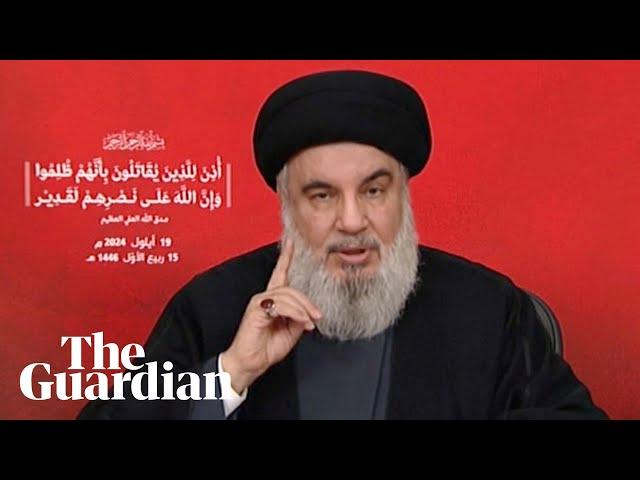 Sonic booms from Israeli jets heard over Beirut during Nasrallah speech