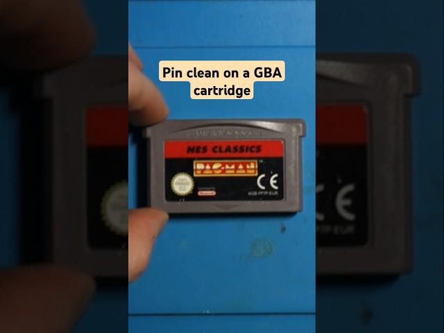 Pin clean on this Pac-Man Game Boy Advance NES classic cartridge 🪛 #retrogaming #nintendo #repair