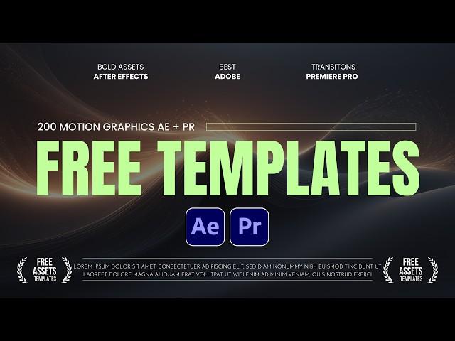 200 FREE Motion Graphic Templates for After Effects & Premiere Pro