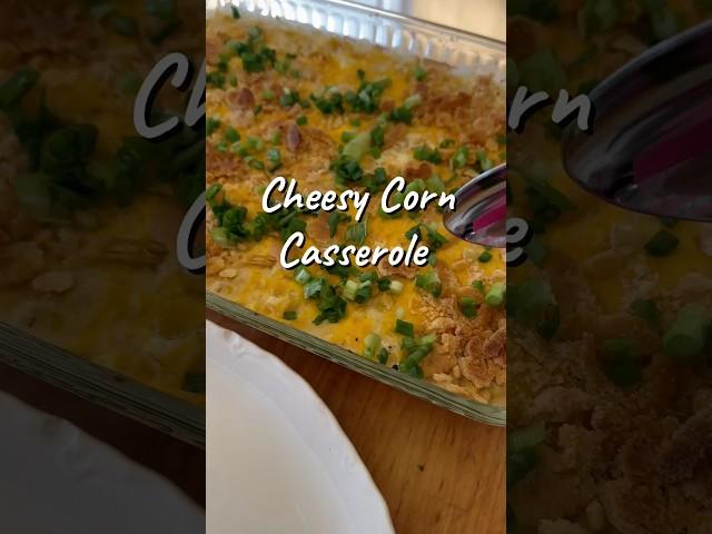 Full recipe in description! #corn #casserole #thanksgivingdinner #sidedish #thanksgiving #recipe