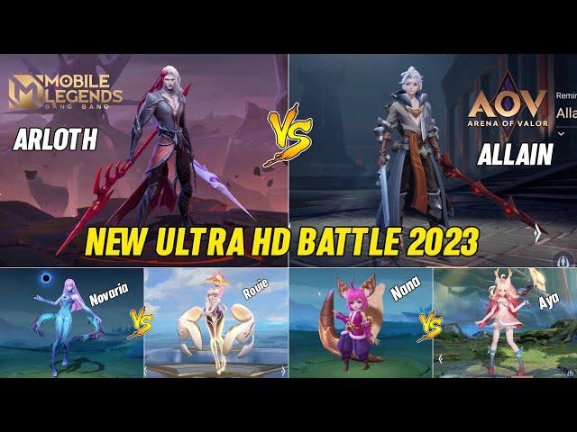 Mobile Legends Bang Bang VS Arena of Valor Hero Comparison 2023 Ultra HD