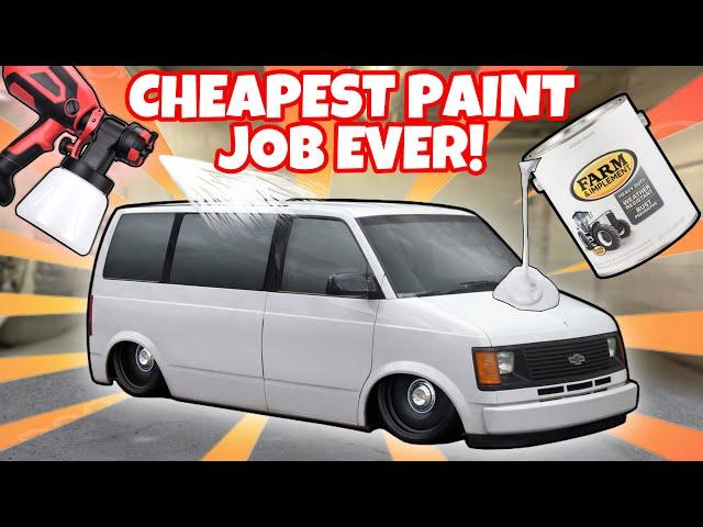 $30 DOLLAR ELECTRIC PAINT GUN & $50 TRACTOR PAINT! CHEAPEST PAINTJOB EVER! LOW BUDGET NO COMPRESSOR