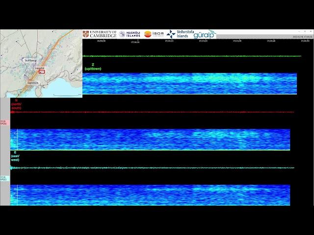 Earthquakes at Svartsengi/Grindavík, Iceland: Live data from Melhóll seismic station (at Hagafell)