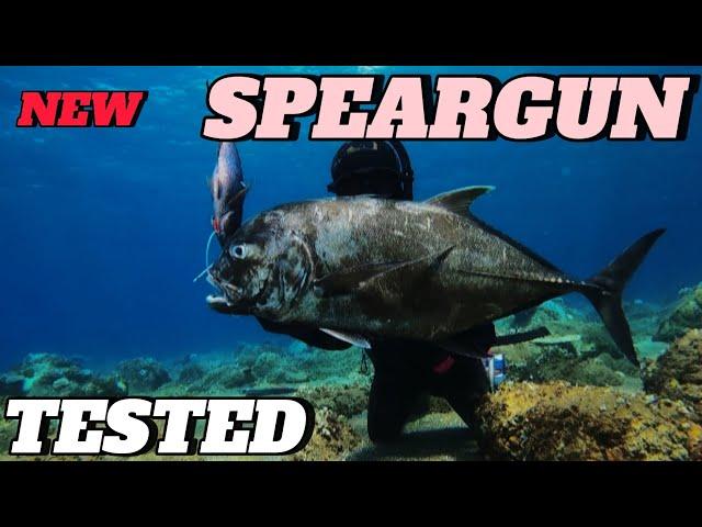 SPEARFISHING PHILIPPINES || NEW SPEARGUN TESTED! || GIANT TREVALLY MEL SPEARFISHING TV 