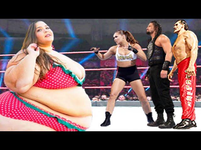 Fat Berry vs Roman Reigns, Ronda Rousey & The Great Khali