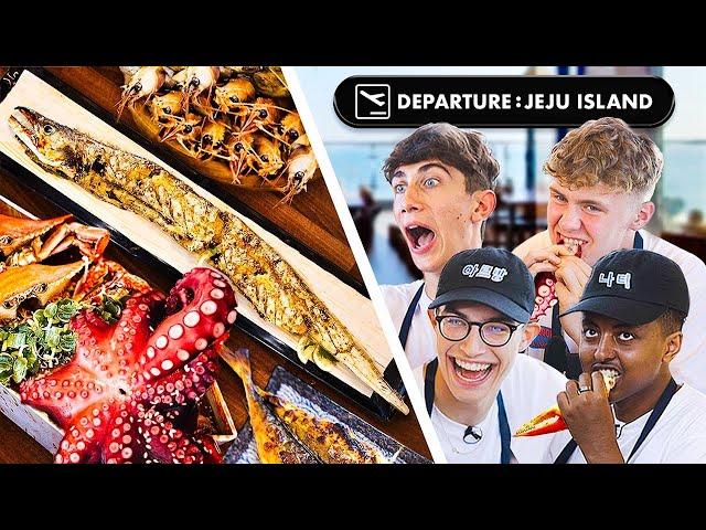 British Highschoolers Shocked by Korean Seafood FEAST on Jeju island!!