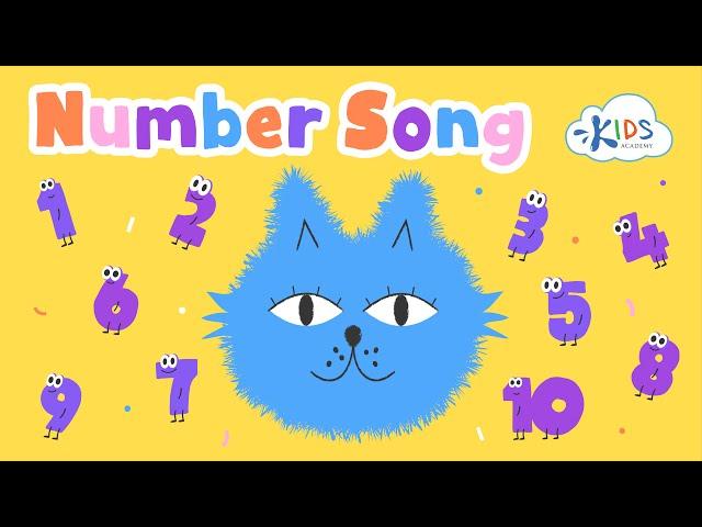 Simple Number Song for Toddlers | Counting 1 to 10 |  Educational | Kids Academy