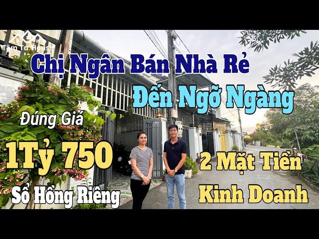 Chị Ngân Bán Nhà Rẻ Đến Ngỡ Ngàng đúng 1tỷ750 2 mặt tiền kinh doanh sổ hồng riêng - Tâm Tư House