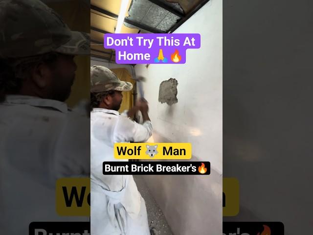 Burnt Brick Breaker's: Demolition Experts! Caught on Camera HAMMER MAN: Breaking Concrete Walls!