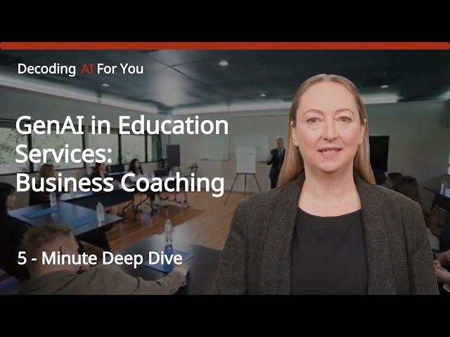 Generative AI in Education Services:  Business Coaching