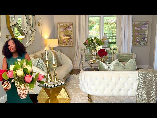 Glam Living Room Refresh and Tour | How to Decorate a Formal Living Room | Decorate with Me