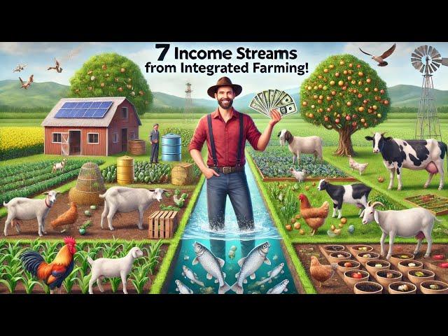 "How to Earn Big from Fish & Goat Farming | Integrated Farming Success" Earn money in 7 ways