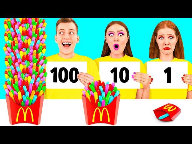100 Layers of Food Challenge | Fantastic Kitchen Recipes by PaRaRa Challenge