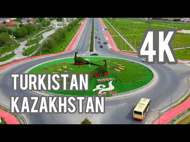 Turkistan 4K Walking Tour Kazakhstan. Туркестан 4К Казахстан.