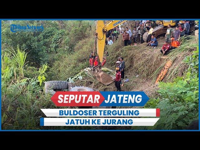 Kecelakaan Buldoser Terguling Jatuh ke Jurang Ungaran Semarang Hari Ini, 1 Terjepit