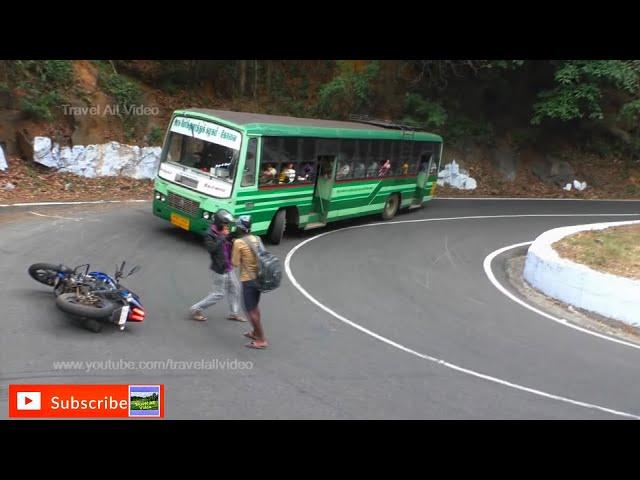 Travel: The bike overturned on the Ooty Bend Road, Bus Driver acted intelligently.