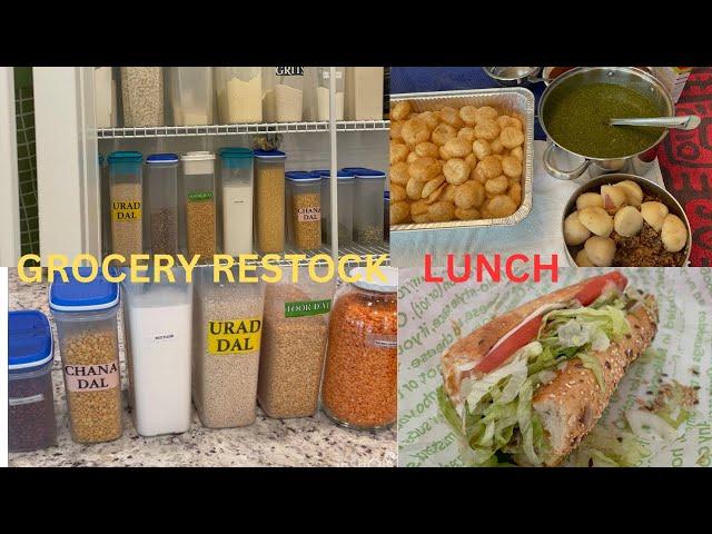 Grocery Restock | आज लंच बाहर से खाया , Pani puri #kidneypatient | Sweet Simple Life in USA