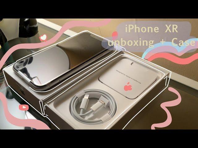 Unboxing iPhone XR + Case (2021|White aesthetic)