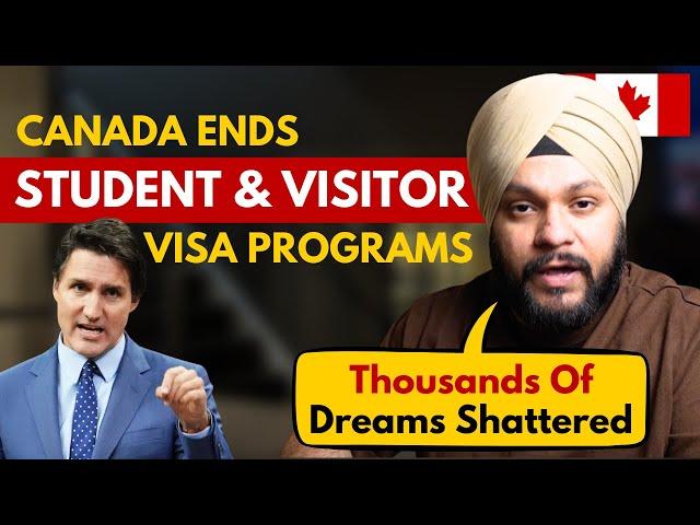 New Shocking Canada Update | Canada Closed the Study Visa and Visitor Visa Programs