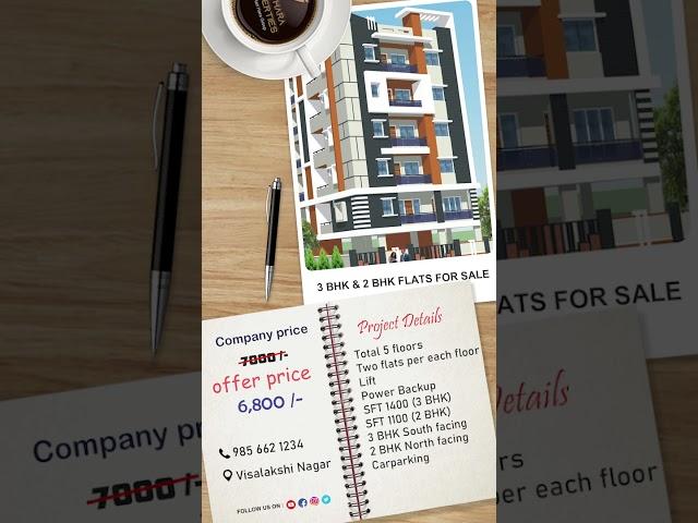 2 BHK and 3 BHK flats for sale in Visalakshi nagar | 2022 #short | #flats for sale in Vizag