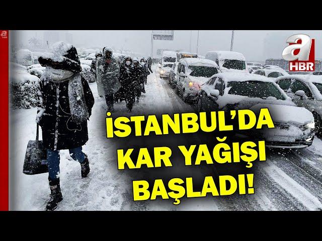 İstanbul'da Kar Yağışı Başladı! İşte İlk Görüntüler! | A Haber