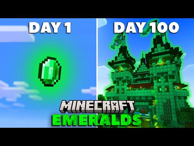 I Survived 100 Days on 1 Emerald in Hardcore Minecraft