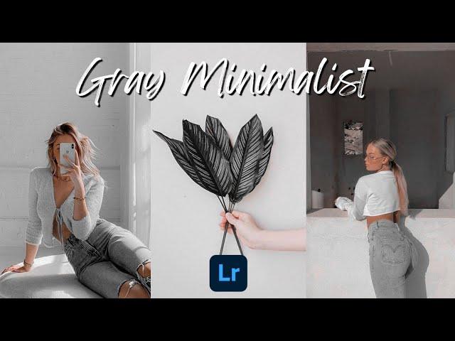 FREE GRAY MINIMALIST - LIGHTROOM MOBILE PRESET |How To Edit Gray Preset | Minimalist Filter