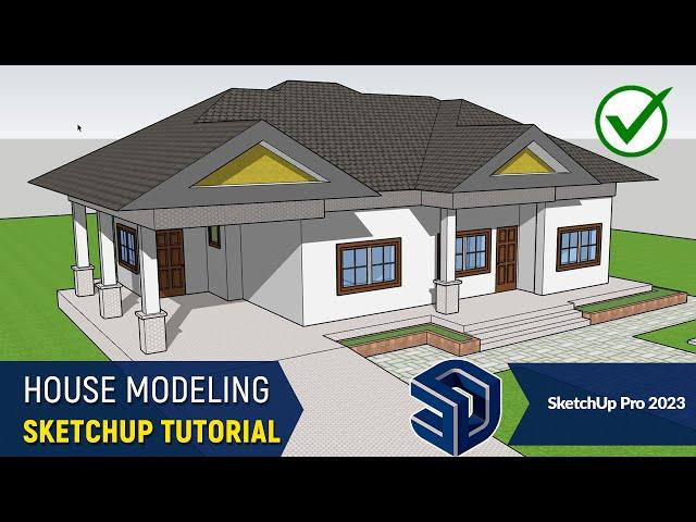  How to Design, Build or Create a House in SketchUp Pro 2024 (3 Bedroom House)