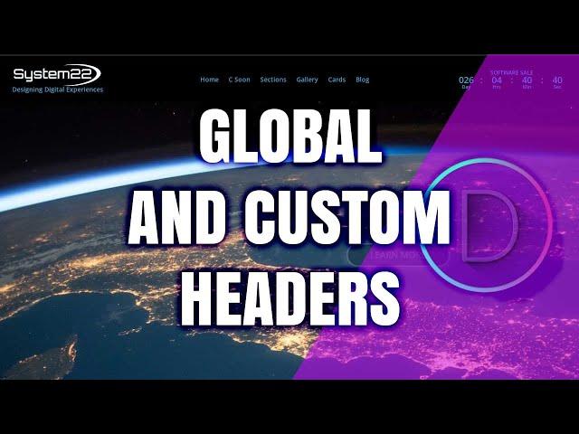 Divi Theme Create Global Headers And Assign Custom Headers To Pages