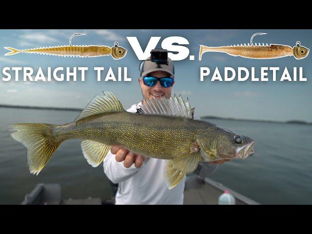 The BEST Walleye Plastic? - Straight Tail vs. Paddle Tail