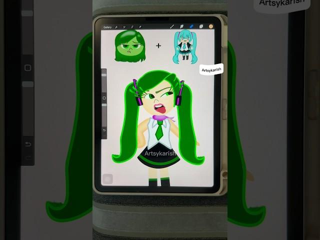 #miku as #disgust   ! Rate from 1-100000 #art #insideout2 #miku #emojimix #digitalart